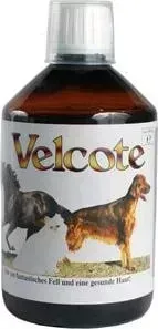 Масло Grau Пищевая добавка Velcote для приёма внутрь улучшает состояние кожи и шерсти для собак, кошек и лошадей 250мл (01201)