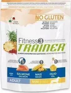 Сухой корм Trainer Fitness3 No Gluten Mini Adult SalmonMaize без глютена с лососем и кукурузой для собак мелких пород 800г