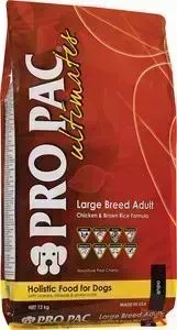Сухой корм PRO PAC Ultimates Large Breed Adult Holistic Chicken Brown Rice Formula с курицей и коричневым рисом для собак крупных пород 12кг : характе
