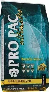 Сухой корм PRO PAC Ultimates Bayside Select Grain Free Holistic Whitefish Potato Formula беззерновой с белой рыбой и картофелем для собак 2,5кг: харак