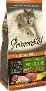 Сухой корм Primordial Grain Free Holistic Dog Adult All Breed with Deer Turkey беззерновой с олениной и индейкой для собак всех пород 12кг (MSP5602)