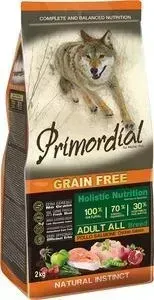 Сухой корм Primordial Grain Free Holistic Dog Adult All Breed with ChickenSalmon беззерновой с курицей и лососем для собак всех пород 12кг (MSP5212)