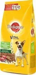 Сухой корм Pedigree Vital Protection с говядиной для собак мелких пород 13кг (10113865)