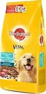 Сухой корм Pedigree Vital Protection с говядиной для собак всех пород 13кг (10113863 )
