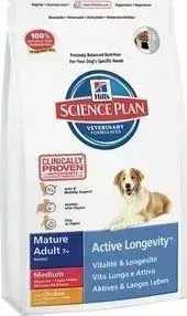 Сухой корм Hill&amp;#039;s Hill&s Science Plan Active Longevity Medium Mature Adult 7+ with Chicken с курицей для пожилых собак средних пород 12кг (9272): характерист