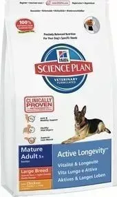 Сухой корм Hill&amp;#039;s Hill&s Science Plan Active Longevity Large Breed Mature Adult 5+ with Chicken с курицей для пожилых собак крупных пород 12кг (9274): характ