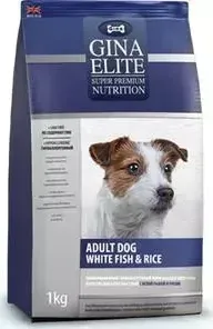 Сухой корм Gina Elite Adult Dog White fish Rice с белой рыбой и рисом для взрослых собак 3кг (250003.0)