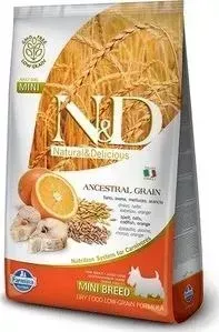 Сухой корм Farmina ND Adult Dog Mini LG Codfish Orange низкозерновой с треской и апельсином для собак мелких пород 2,5кг (22042)