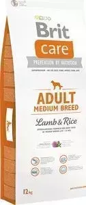 Сухой корм Brit Care Adult Medium Breed Lamb Rice гипоаллергенный с ягненком и рисом для взрослых собак средних пород 12кг (132709)