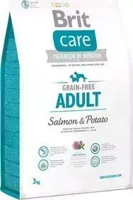 Сухой корм Brit Care Adult All Breed Grain-free Salmon Potato беззерновой с лососем и картофелем для взрослых собак всех пород 3кг (132725): характери