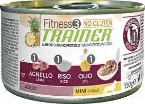 Консервы Trainer Fitness3 No Gluten Mini Adult LambRice без глютена с ягненком и рисом для собак мелких пород 150г