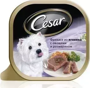 Консервы Cesar фрикасе из ягненка с овощами и розмарином для собак мелких пород 100г (10083320)