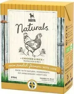 Консервы BOZITA Naturals Chicken Rice кусочки в желе с курицей и рисом 370г (4262)