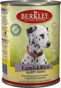 Консервы Berkley Puppy Menu Lamb Rice с новозеландским ягненком и рисом для щенков 400г (75074)