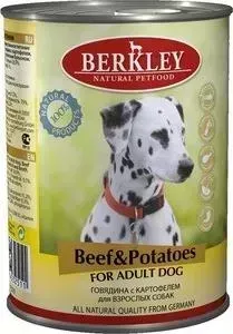 Консервы Berkley For Adult Dog Beef Potatoes с говядиной и картофелем для взрослых собак 400г (75019)