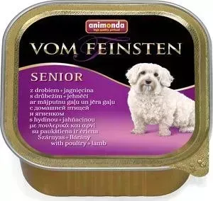 Консервы Animonda Vom Feinsten Senior с мясом домашней птицы и ягненком для пожилых собак 150г (82975)