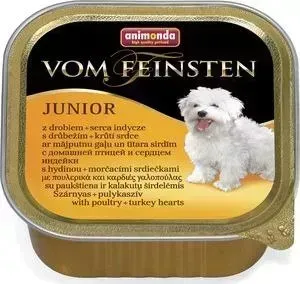 Консервы Animonda Vom Feinsten Junior с мясом домашней птицы и сердцем индейки для щенков и юниоров 150г (82973)