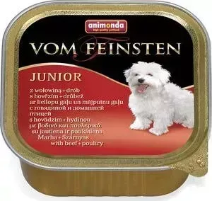 Консервы Animonda Vom Feinsten Junior с говядиной и мясом домашней птицы для щенков и юниоров 150г (82972)