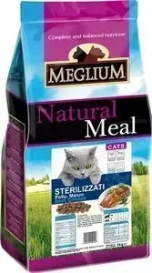 Сухой корм MEGLIUM Natural Meal Cat Adult Neuterd Chicken Fish с курицей и рыбой для стерилизованных кошек 3кг (MGS1203)