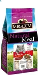 Сухой корм MEGLIUM Natural Meal Cat Adult Beef с говядиной для взрослых кошек 3кг (MGS0503)
