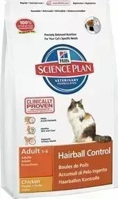 Сухой корм Hill&amp;#039;s Hill&s Science Plan Hairball Control Adult with Chicken с курицей вывод шерсти из желудка для кошек 5кг (8000)