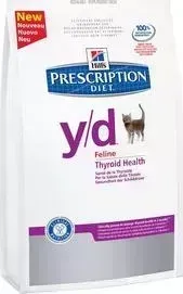 Сухой корм Hill&amp;#039;s Hill&s Prescription Diet y/d Thyroid Health диета при лечении гипертиреоза для кошек 1,5кг(1680)