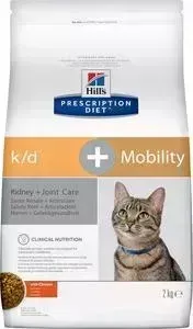 Сухой корм Hill&amp;#039;s Hill&s Prescription Diet k/d Mobility with Chicken с курицей диета при заболеваниях почек и суставов для кошек 2кг (10748)
