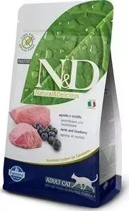 Сухой корм Farmina ND Adult Cat GF Lamb Blueberry беззерновой с ягненком и черникой для кошек 5кг (32713)