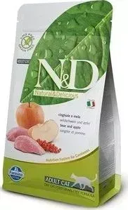 Сухой корм Farmina ND Adult Cat GF Boar Apple беззерновой с мясом кабана и яблоком для кошек 1,5кг (21083)