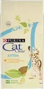 Сухой корм CAT CHOW Kitten rich in Poultry с домашней птицей для котят 15кг (12118695)