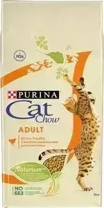 Сухой корм CAT CHOW Adult rich in Poultry с домашней птицей для взрослых кошек 15кг (12309182)