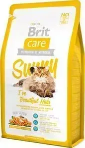 Сухой корм Brit Care Cat Sunny Beautiful Hair гипоаллергенный с лососем и рисом для длинношерстных кошек 2кг (132619)
