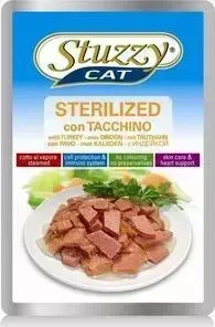 Паучи Stuzzy Cat Sterelized Skin Care Heart Support with Turkey кусочки в соусе с индейкой для стерилизованных кошек 100г (132.С2458)