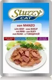 Паучи Stuzzy Cat Skin Care Heart Support with Beef кусочки в соусе с говядиной, забота о коже и сердце для кошек 100г (132.С2402)