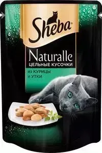 Паучи Sheba Naturalle кусочки с курицей и уткой для кошек 80г (10157753)