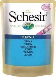Паучи Schesir Nature for Cat Kitten Tuna кусочки в желе с тунцом для котят 100г (С575)