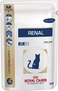 Паучи Royal Canin Renal Feline with Chicken диета с курицей при хронической почечной недостаточности для кошек 85г (794001)