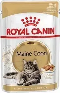 Паучи Royal Canin Maine Coon Adult кусочки в соусе для кошек породы мейн-кун 85г (542001)