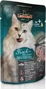 Паучи Leonardo Finest Selection Fish Shrimp с рыбой и креветками для кошек 85г (756335)