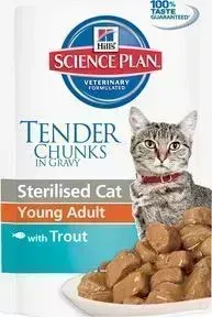Паучи Hill&amp;#039;s Hill&s Science Plan Optimal Care Young Adult with Trout с форелью для стерилизованных кошек от 6 мес до 6 лет 85г (3767)