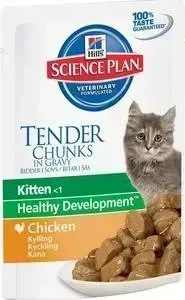 Паучи Hill&amp;#039;s Hill&s Science Plan Healthy Development Kitten Chicken Tender Chunks in Gravy с курицей кусочки в подливке для котят 85г (2112)