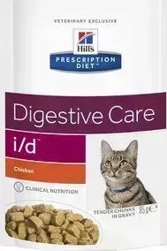 Паучи Hill&amp;#039;s Hill&s Prescription Diet i/d Digestive Care with Chicken с курицей диета при лечении заболеваний ЖКТ для кошек 85г (1189)