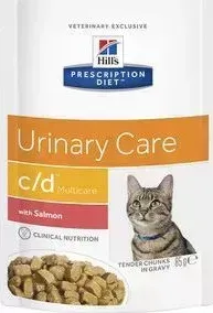 Паучи Hill&amp;#039;s Hill&s Prescription Diet c/d Urinary Care Milticare with Salmon с лососем диета при цистите для кошек 85г (1882)