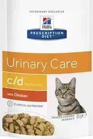 Паучи Hill&amp;#039;s Hill&s Prescription Diet c/d Urinary Care Milticare with Chicken с курицей диета при профилактике МКБ для кошек 85г (1188)