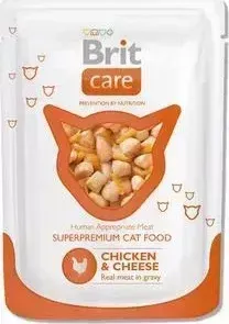 Паучи Brit Care Cat Chicken Cheese c курицей и сыром для кошек 80г (100118)