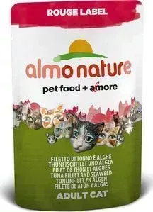 Паучи Almo Nature Rouge Label Adult Cat with Tuna Fillet and Seaweed с тунцом и морскими водорослями для кошек 55г (5832)