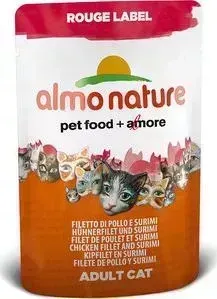 Паучи Almo Nature Rouge Label Adult Cat with Chicken Fillet and Surimi с куриным филе и сурими для кошек 55г (5831)