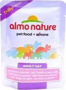 Паучи Almo Nature Daily Menu Adult Cat with Tuna and Salmon с тунцом и лососем для кошек 70г (1995)