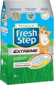 Наполнитель Fresh Step Extreme Carbon plus тройной контроль запаха впитывающий с ароматизатором для кошек 9,52кг (18л)