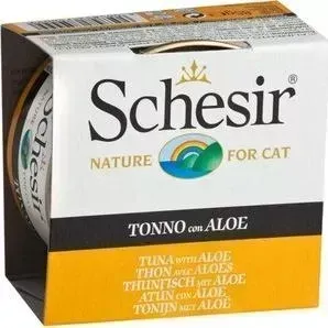 Консервы Schesir Nature for Cat Tuna with Aloe кусочки в желе с тунцом и алое для кошек 85г (С143)
